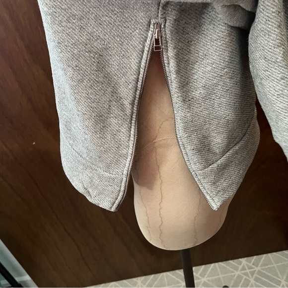 H&M sz 2 Studio Gray Loopback Fleece Sweatshirt Zipper Detail AW 2014 - Picture 7 of 12